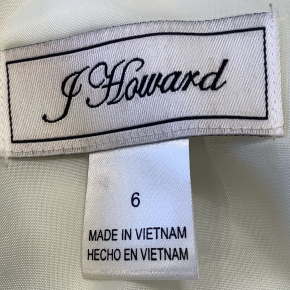 Vintage J Howard Sundress Size 6 White with Yellow Flowers Fully Lined - Picture 13 of 16